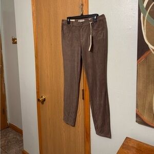 Vintage America "Boho Skinny" NWT Size 8/29 Brown Faux Suede Mid-Rise Jeans